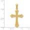 14K Yellow Gold Cross Pendant Charm Religious Jewelry 30 X 17mm